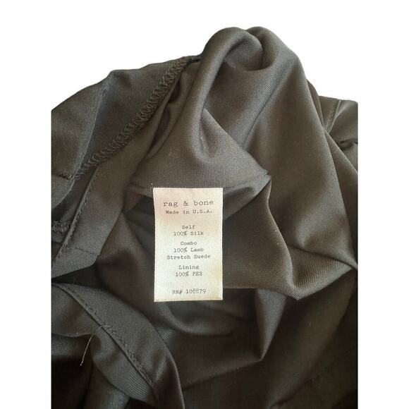 Rag & Bone Silk and Leather Mini Dress Size 0 - Picture 7 of 7